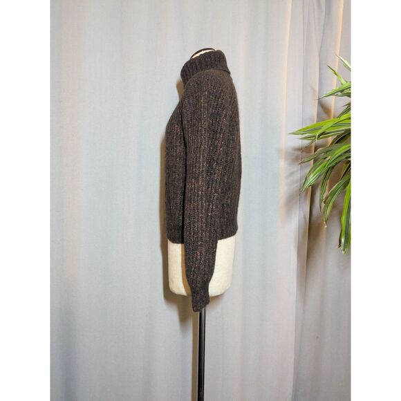 Baum Und Pferdgarten Sweater Turtleneck Alpaca Chunky Wool Brown Women's XS - Picture 2 of 6